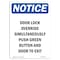 Signmission OSHA Notice, 5" Height, Door Lock Override Simultaneously Sign, 5" X 3.5", Portrait OS-NS-D-35-V-11490 - alternate 1